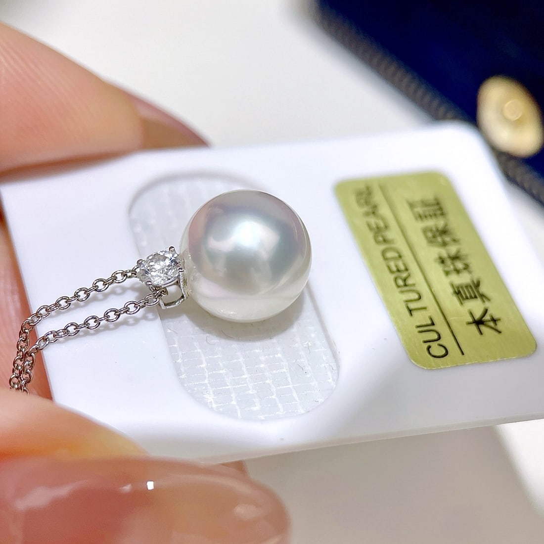 18K Gold Natural Pearl Pendant - 4