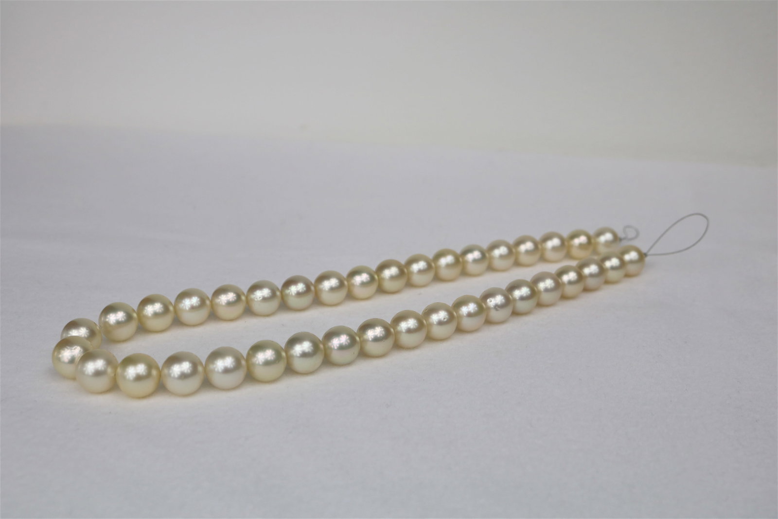 10-12mm Champagne South Sea Round Necklace with 14k Clasp - 3