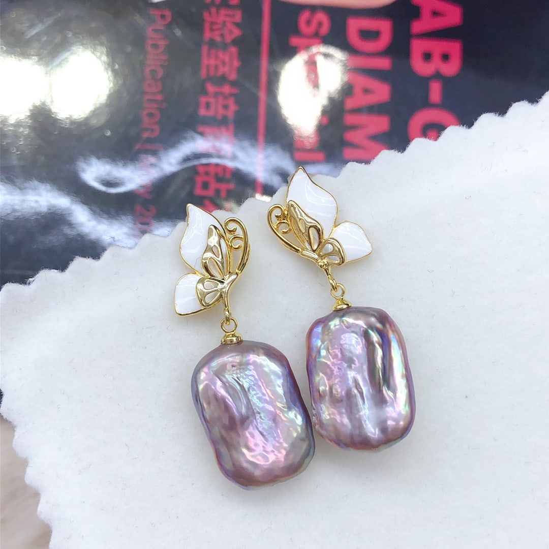 Natural Baroque Pearl Earrings - 4