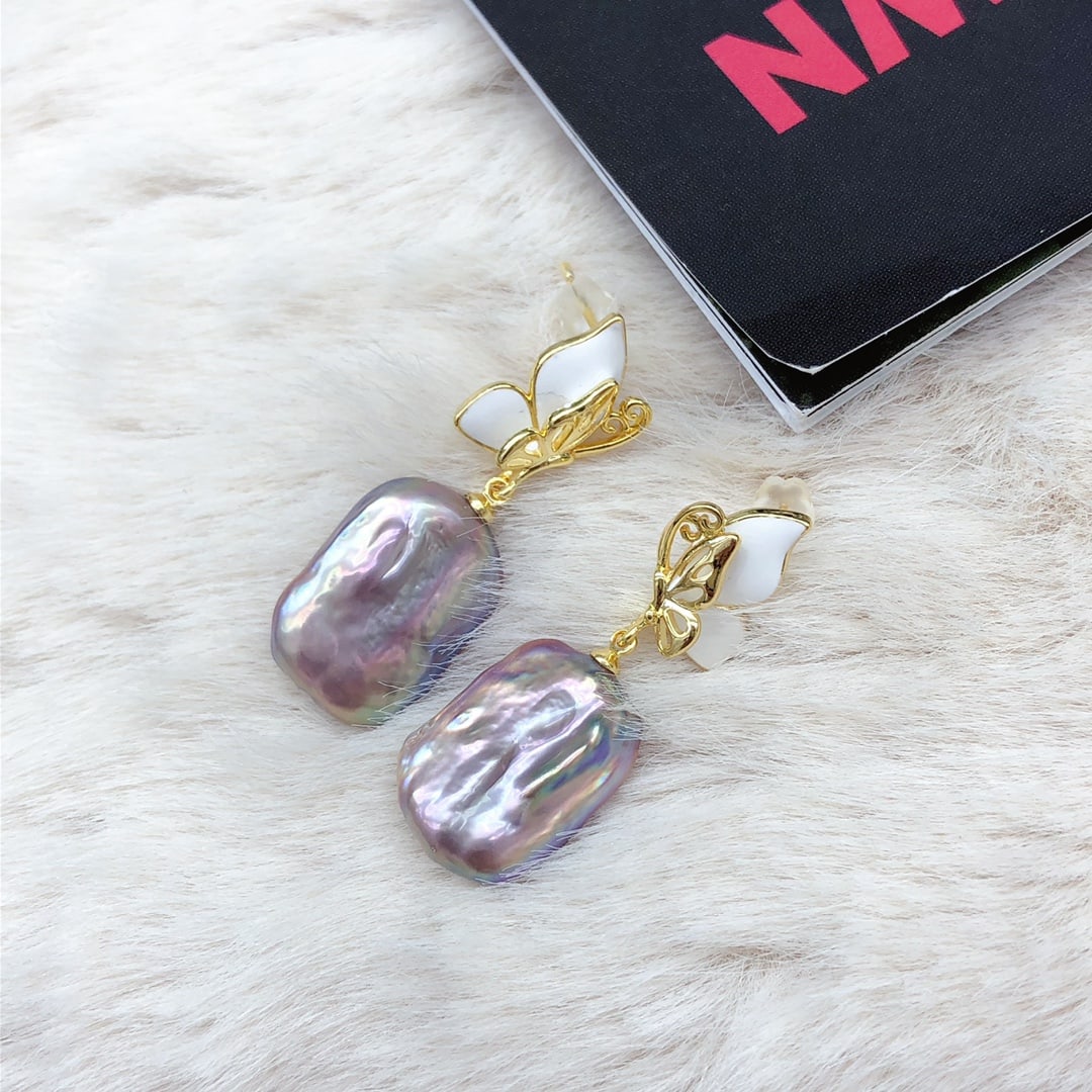 Natural Baroque Pearl Earrings - 5