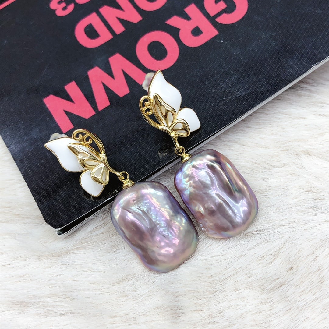 Natural Baroque Pearl Earrings - 6