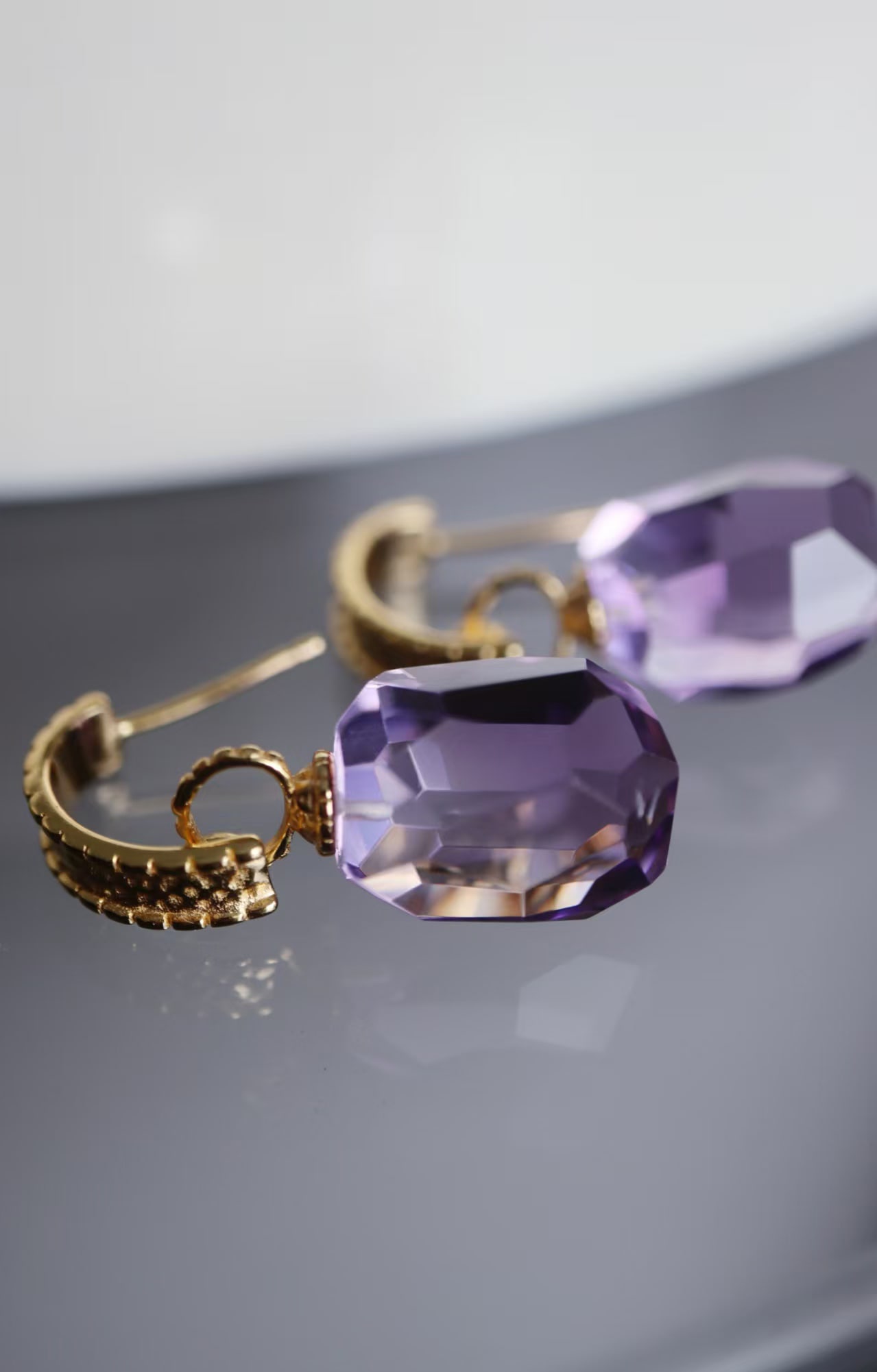 Sterling Silver Amethyst Earrings - 3