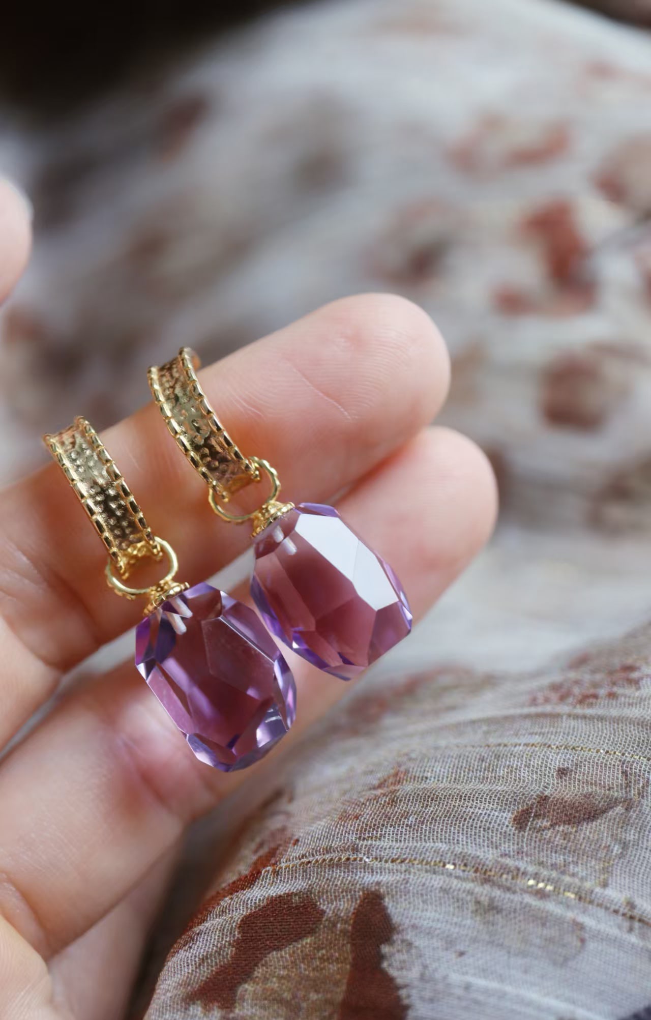 Sterling Silver Amethyst Earrings - 4