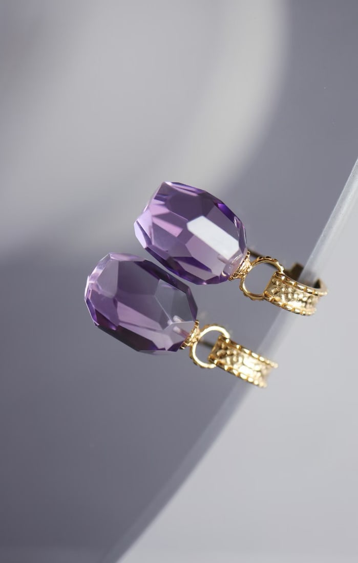 Sterling Silver Amethyst Earrings - 5