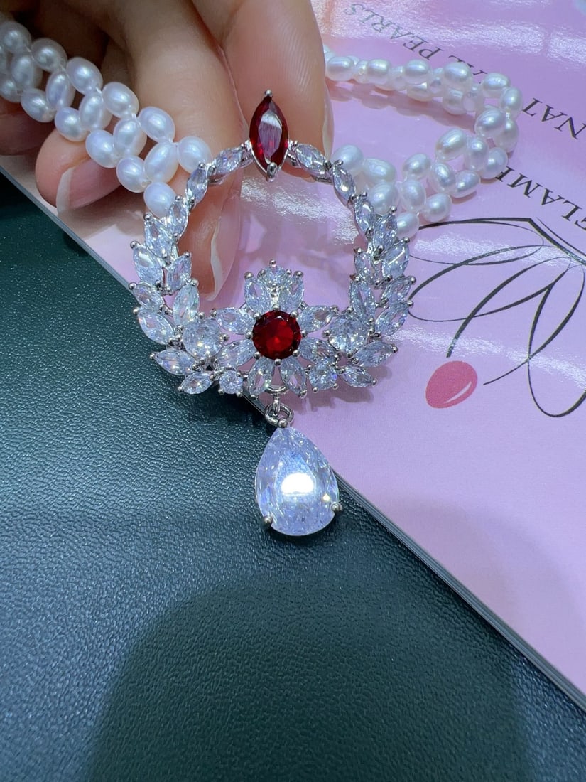 Natural White Pearl Necklace - 2