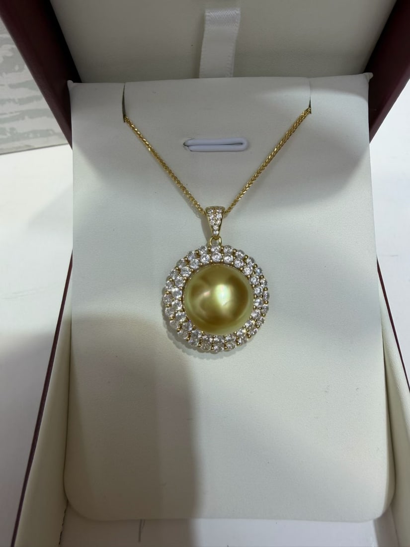 Silver South Sea Golden Pearl Pendant - 2