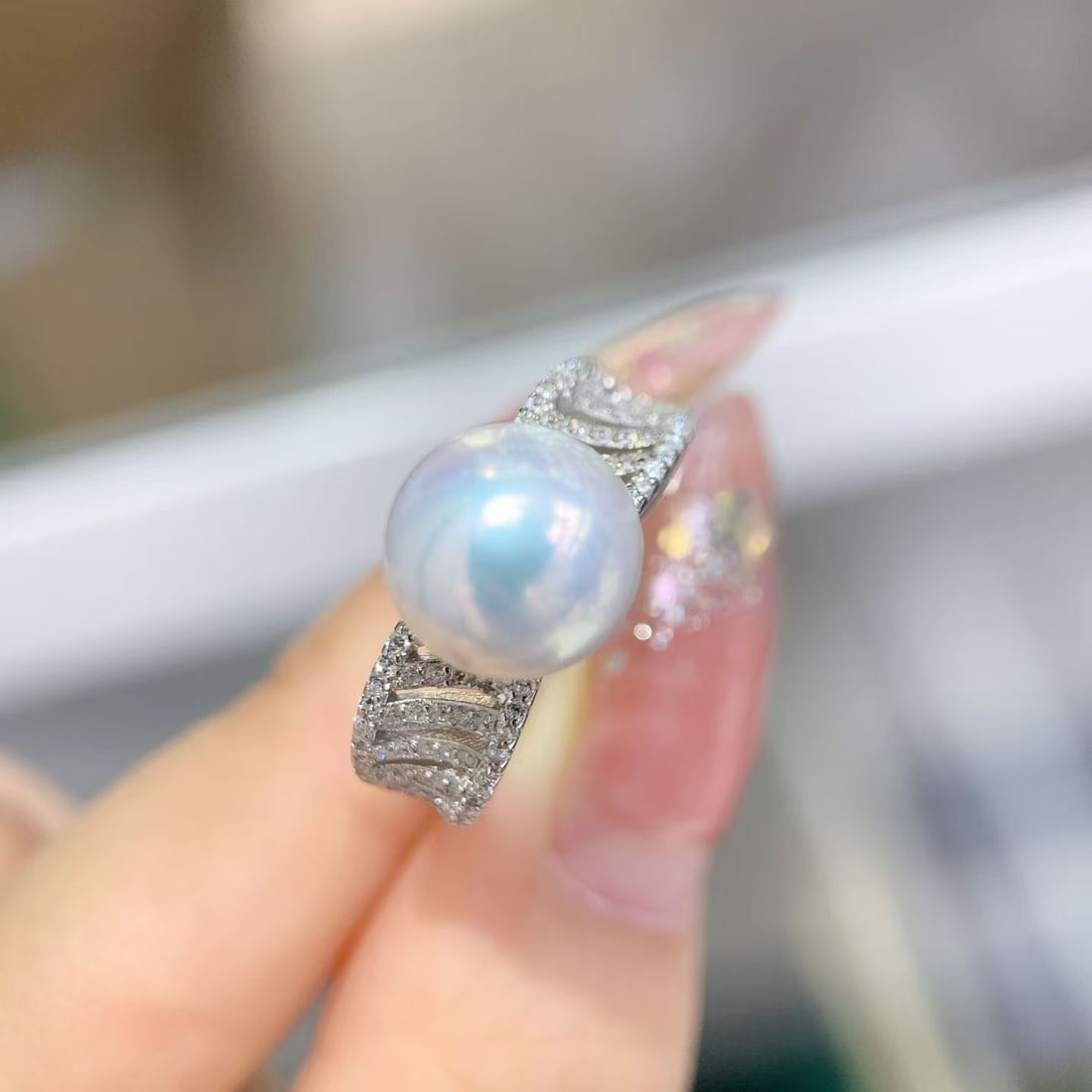 Sterling Silver Edison Pearl Ring (1 of 5)