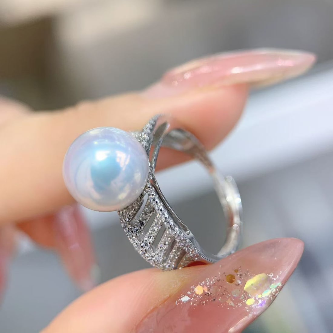 Sterling Silver Edison Pearl Ring - 3