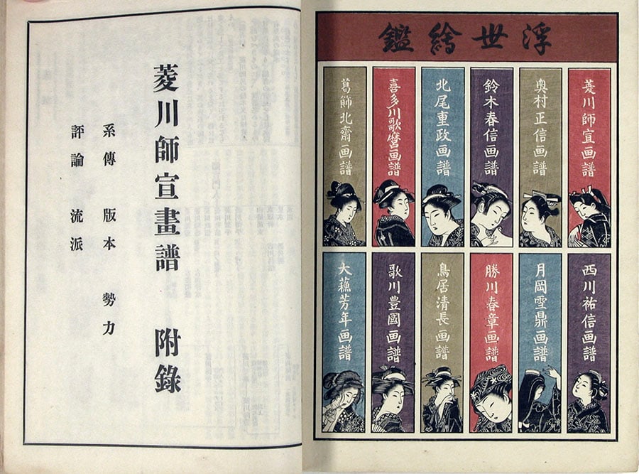 GAIKOTSU, Miyatake (ed.): Ukiyo-e work show - vol I: Moronobu (1618-1694): Artist: GAIKOTSU, Miyatake (ed.) Title:Ukiyo-e work show - vol I: Moronobu (1618-1694) Date:1909 (this edition) Medium:wooblock printed Size/Format:obon (c. 10 x 7.5 inches) Description:Vol. I of a 12