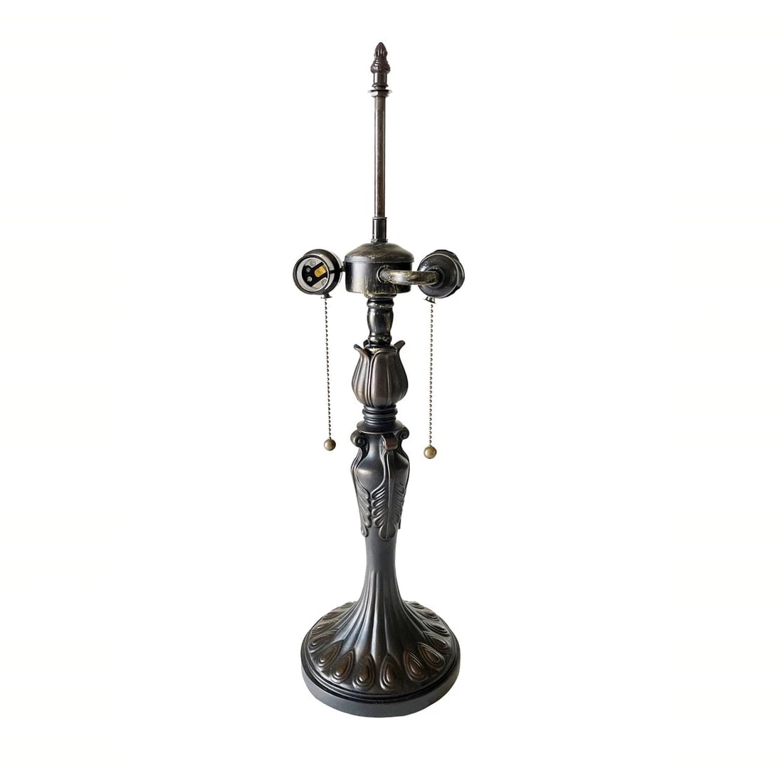 23.5" Peacock Stained Glass Table Lamp - 3