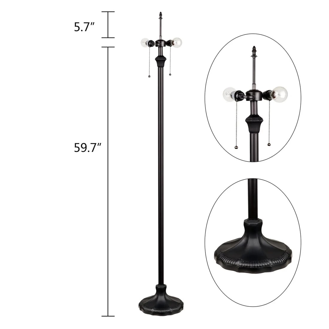 67.3" Stained Glass Floor Lamp - 7