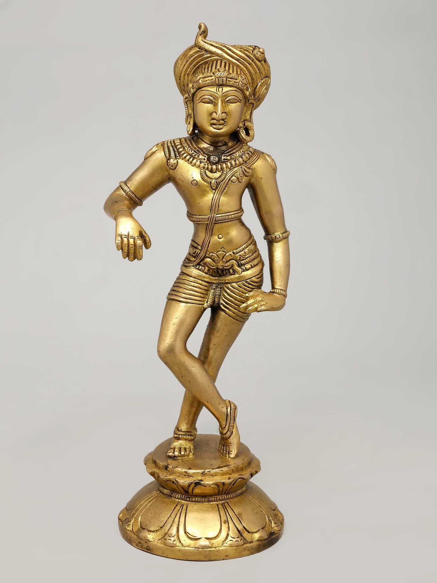 11" Katyavalambitamurti Shiva In Brass | Handmade | Made In India: Description: 11" Katyavalambitamurti Shiva In Brass | Handmade | Made In India itemcode: EJ48-Natural Brass Reserve: $284 Shipping: Domestic: Shipping rates are determined by destination International