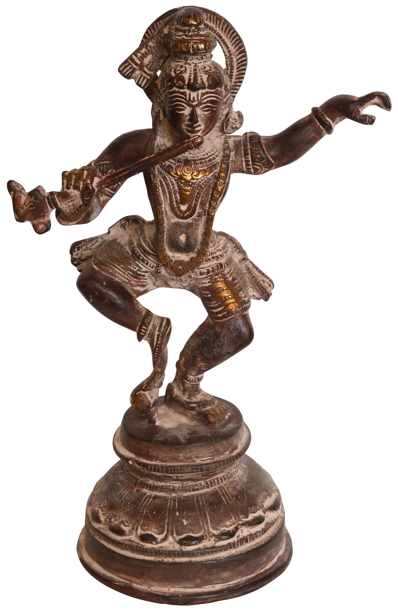 8" Dancing and Fluting Krishna In Brass | Handmade | Made In India (1 of 2)