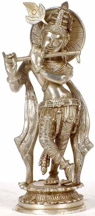 11" Fluting Krishna In Brass | Handmade | Made In India: Description: 11" Fluting Krishna In Brass | Handmade | Made In India itemcode: EM34 Reserve: $239 Shipping: Domestic: Shipping rates are determined by destination International: Foreign shipping