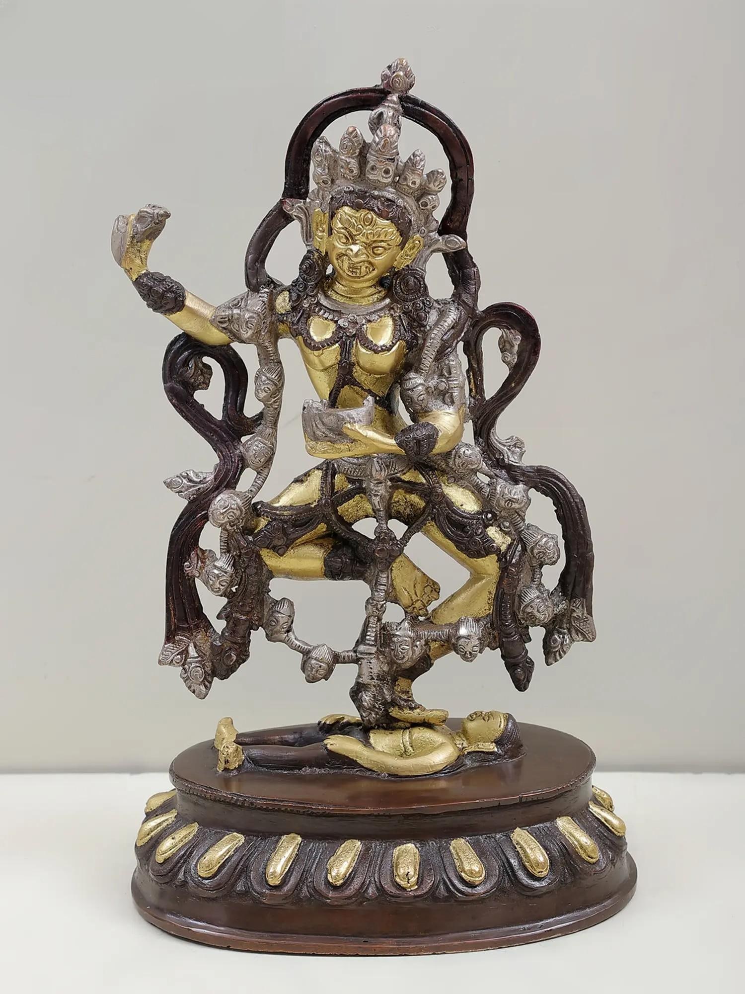 13" Tibetan Buddhist Deity- Dakini In Brass | Handmade | Made In India (1 of 2)