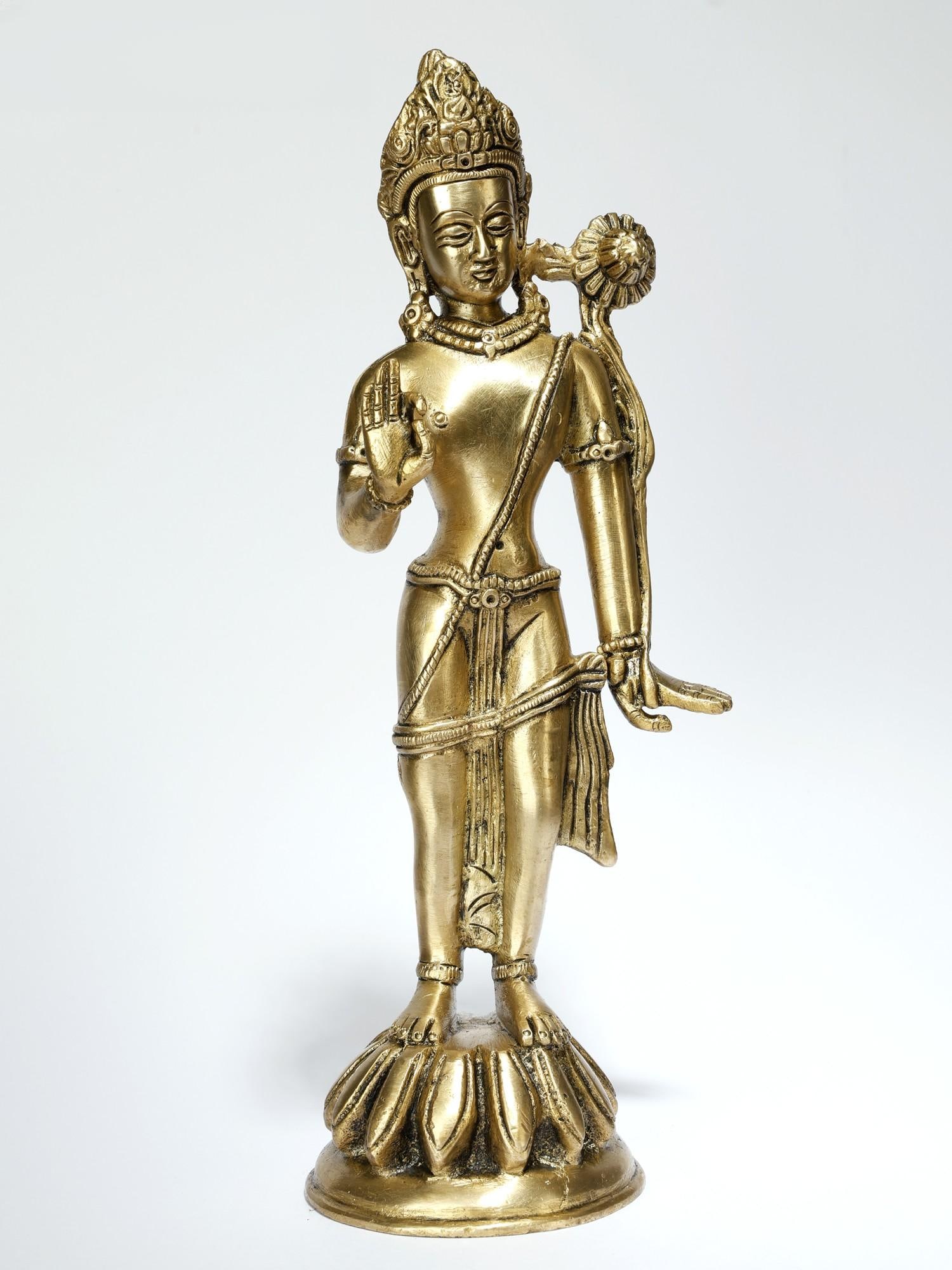 Tibetan Buddhist Deity - Padmapani (Avalokiteshvara) | Brass Statue (1 of 2)