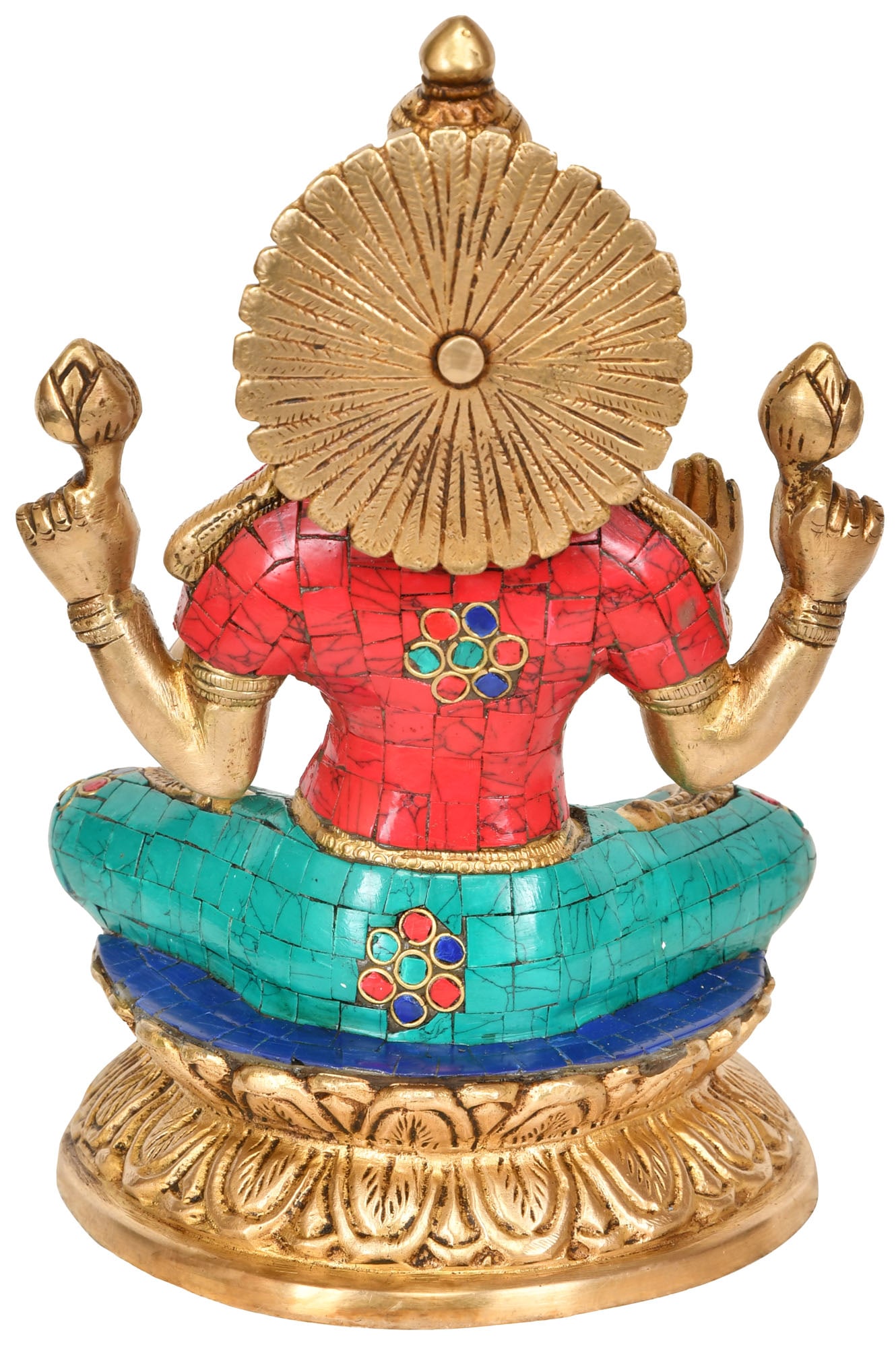 9" Devi Lakshmi Brass Statue | Spiritual Home Decor - 2