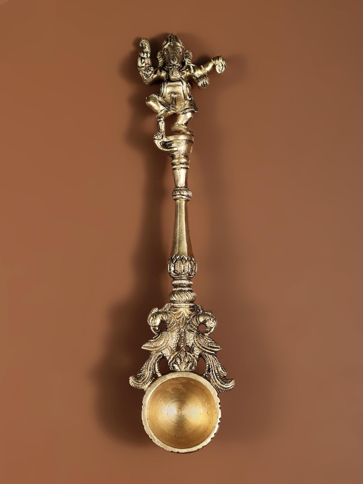Dancing Ganesha Ritual Spoon - 2