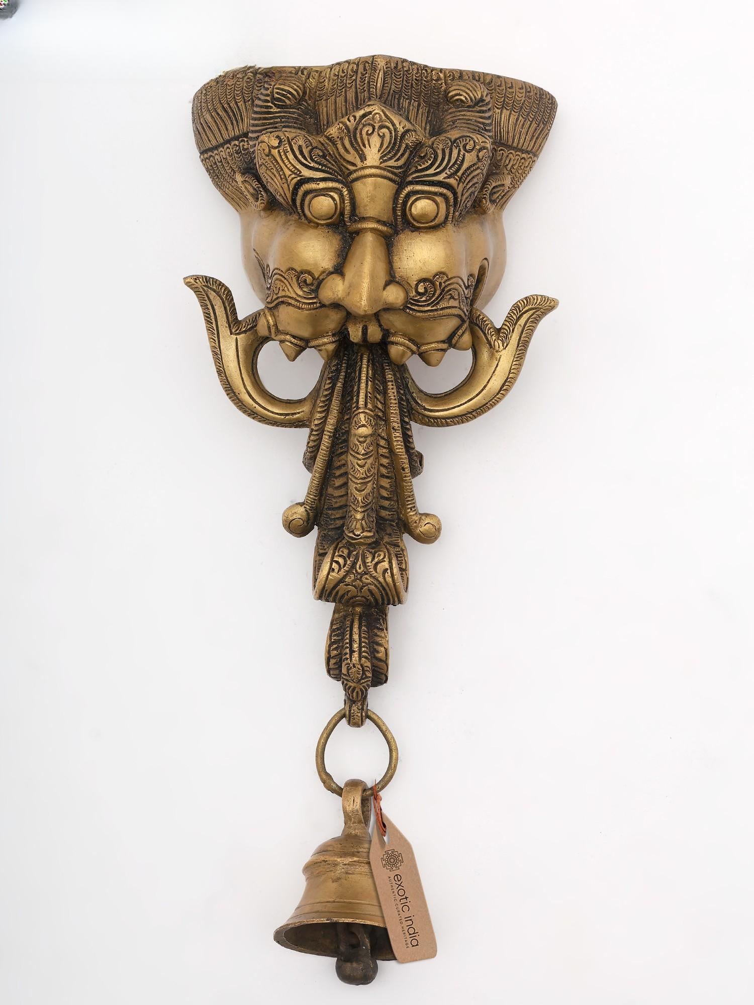 Brass Kirtimukha Hanging Bell | Handmade | Made In India (1 of 2)