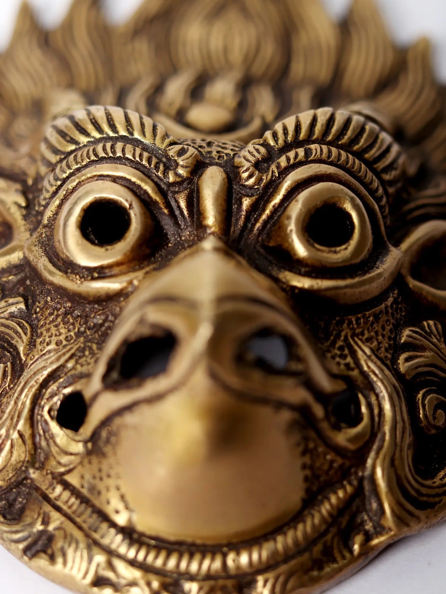 5" Brass Garuda Wall Hanging Mask - 2