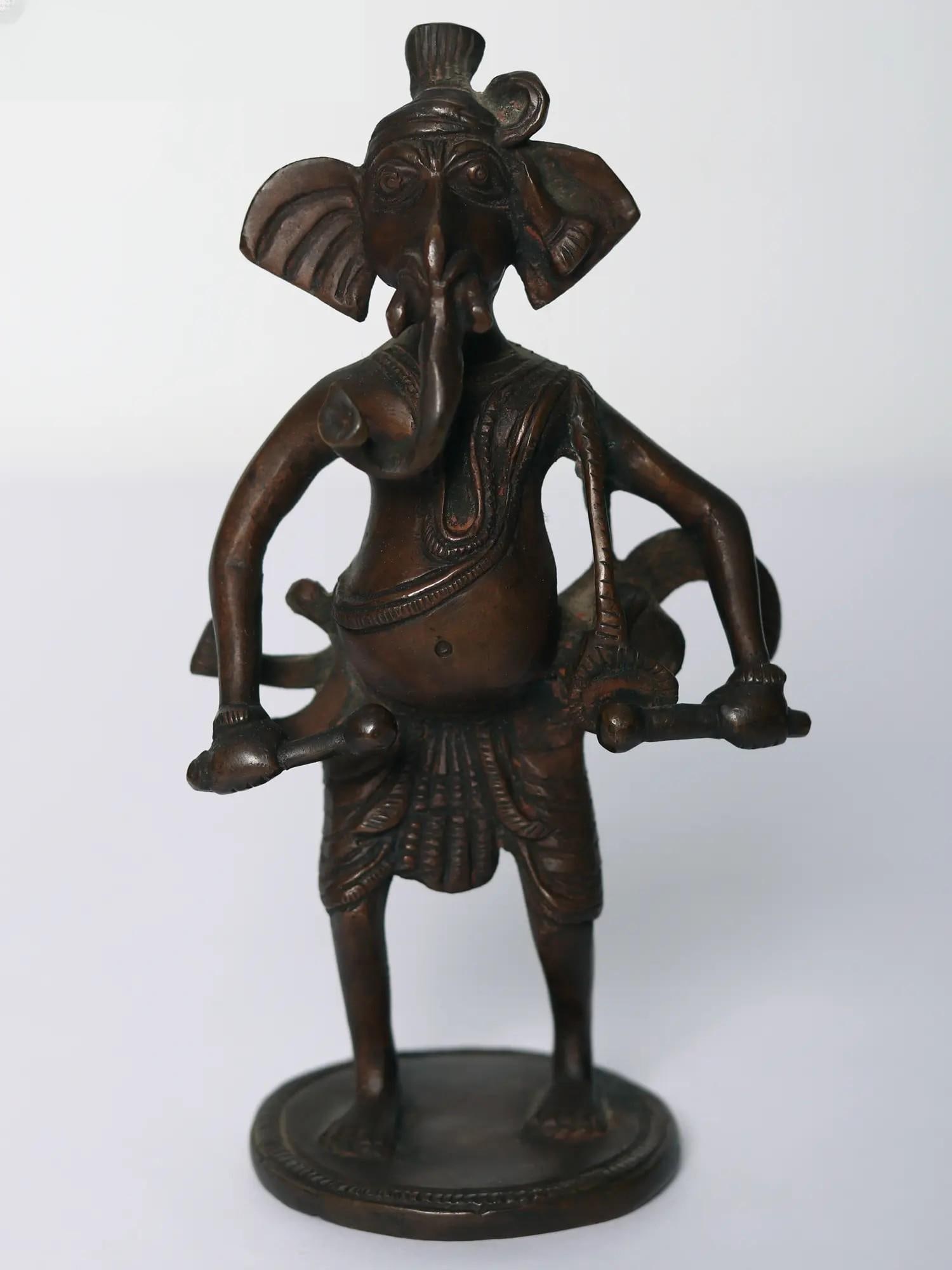 6" Lord Ganesha Tribal Statue in Brass: Description: 6" Lord Ganesha Tribal Statue in Brass itemcode: LDC512 Reserve: $103 Shipping: Domestic: Shipping rates are determined by destination International: Foreign shipping rates are