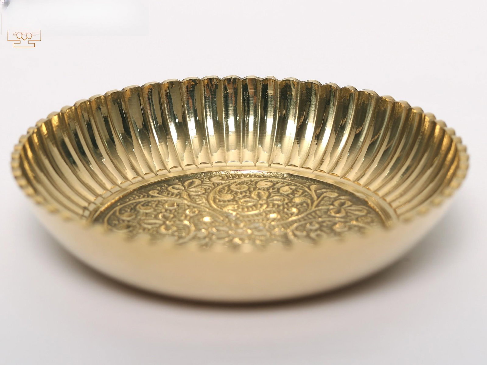Brass Floral Design Small Plate (Multiple Sizes) - 2