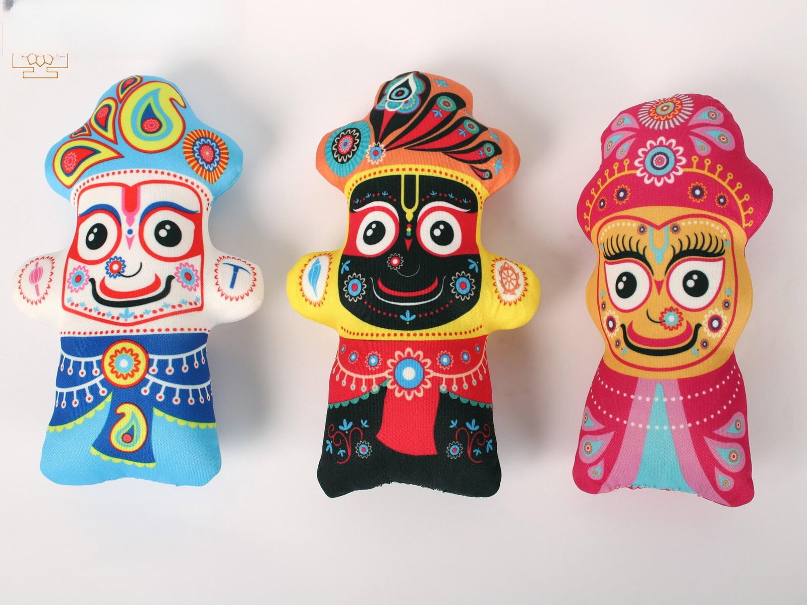 Lord Jagannatha, Baladeva and Lady Subhadra Soft Toy: Description: Lord Jagannatha, Baladeva and Lady Subhadra Soft Toy itemcode: LDC939 Reserve: $94 Shipping: Domestic: Shipping rates are determined by destination International: Foreign shipping rates
