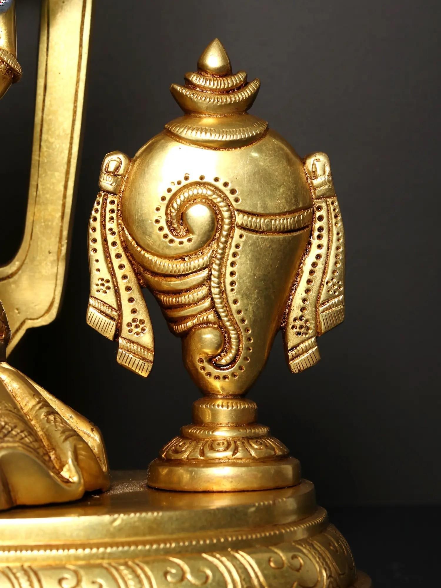 14" Standing Tirupati Balaji (Venkateshvara) with Vaishnava Symbols - 2