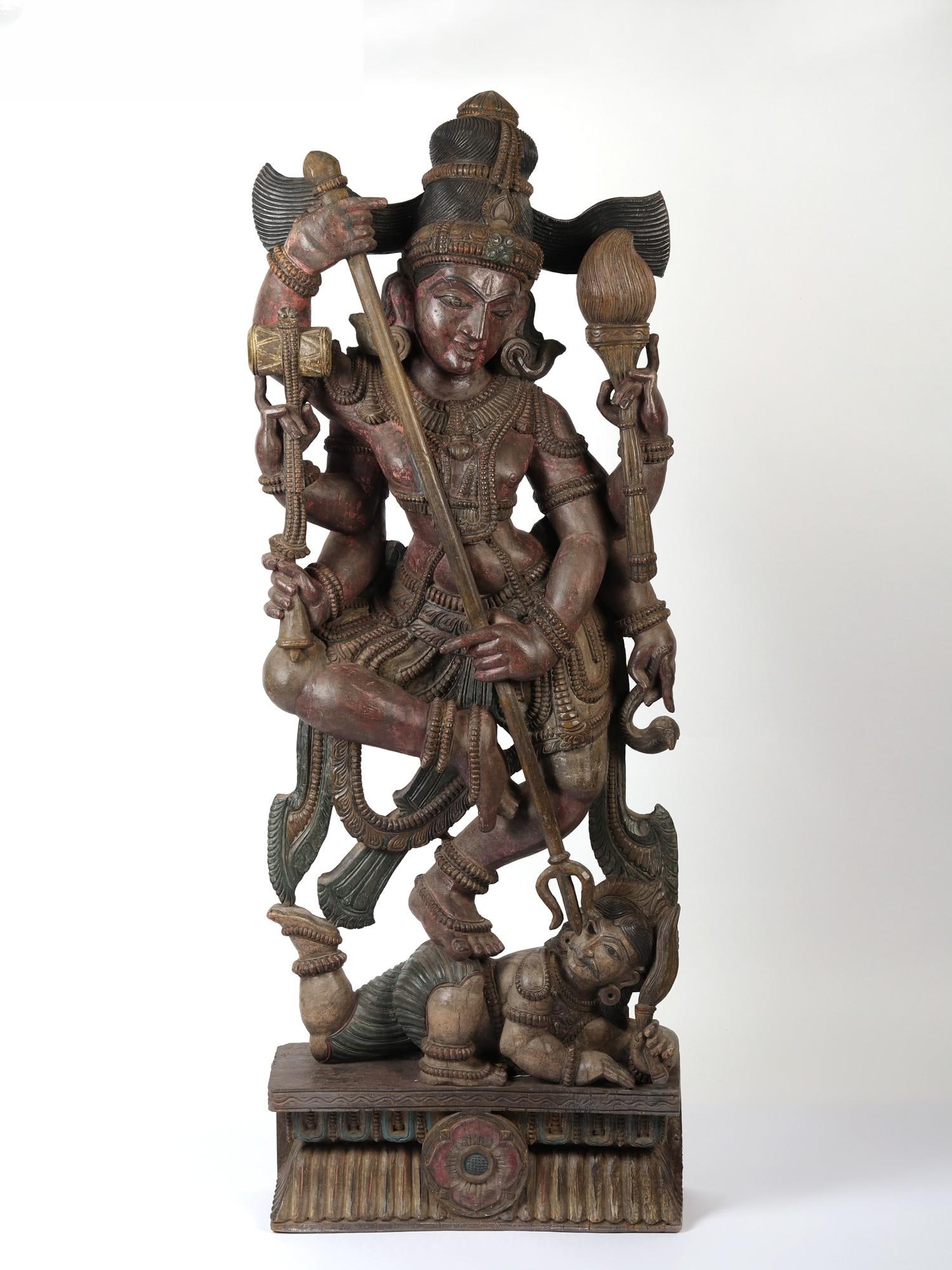 60" Large Dancing Shiva (Nataraja) | Wood Carved Statue: Description: 60" Large Dancing Shiva (Nataraja) | Wood Carved Statue itemcode: MIS484 Reserve: $2,065 Shipping: Domestic: Shipping rates are determined by destination International: Foreign shipping