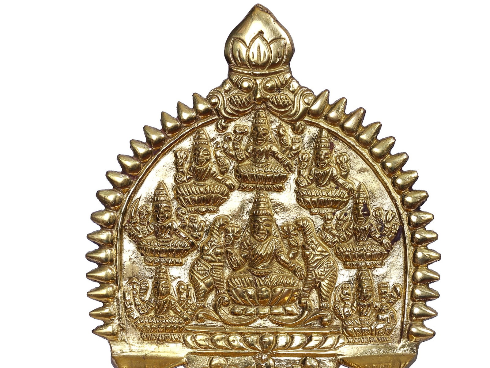 8" Ashtalakshmi Lamp in Brass - 2