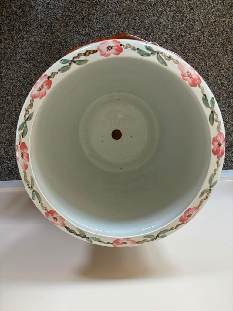 Gaetano Ferares Hand-Painted Ceramic Planter, 1988 - 2