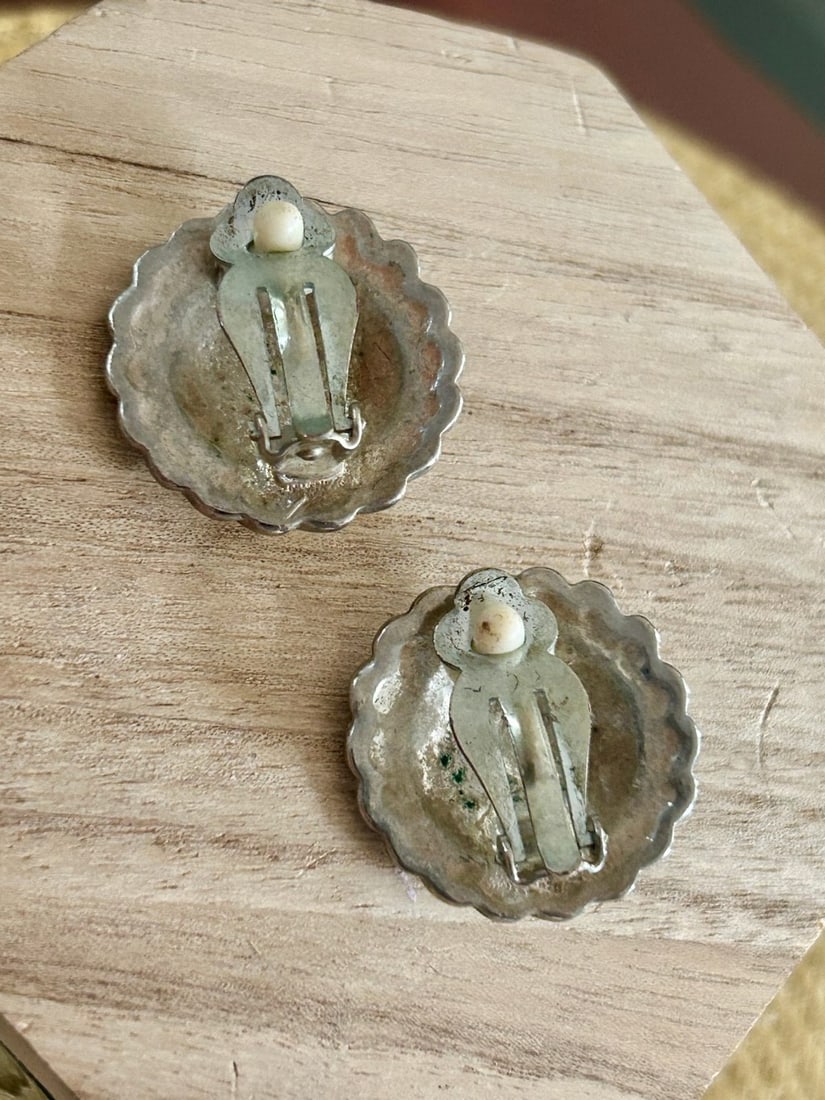 Silver-Tone Lion Head Clip-On Earrings - 2
