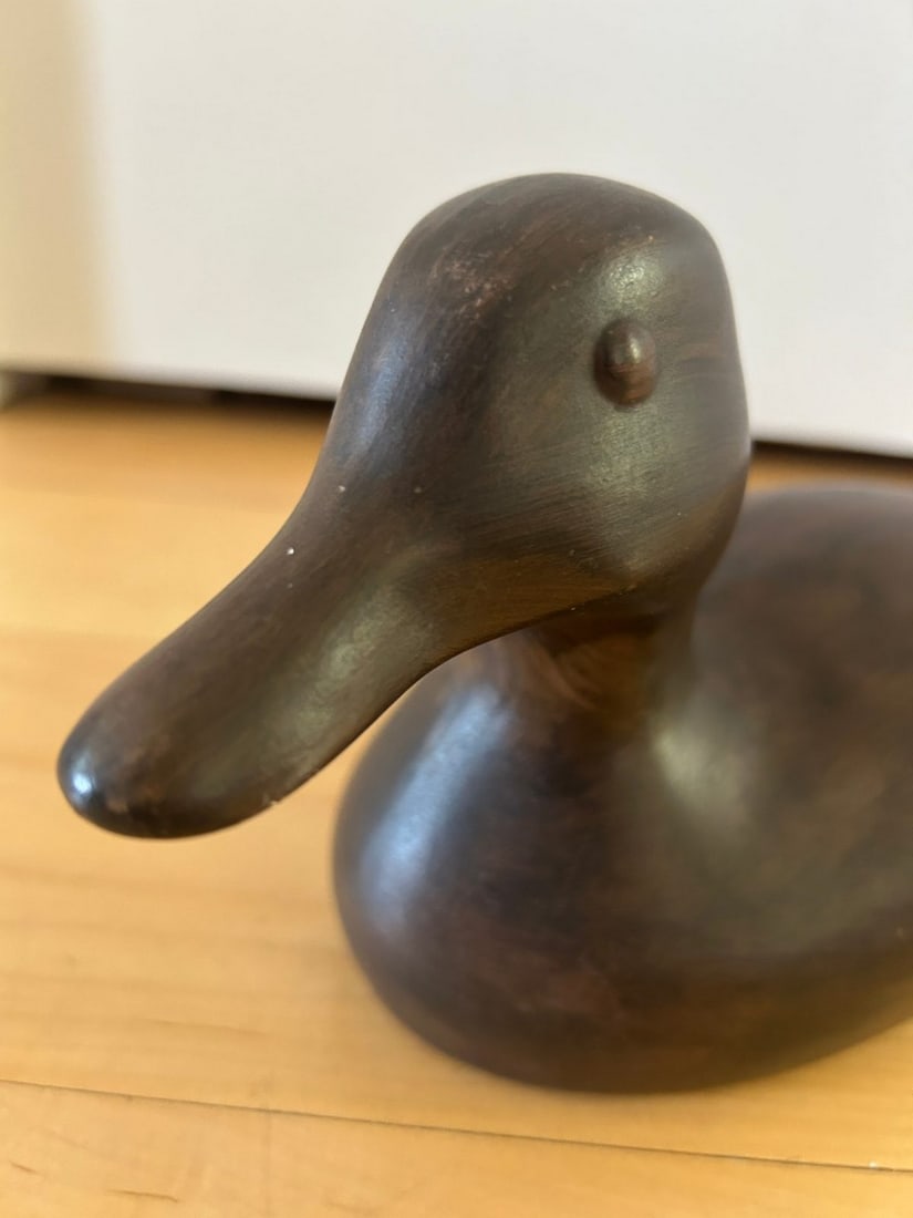 Vintage 1956 Painted Porcelain Duck Decoy - 2