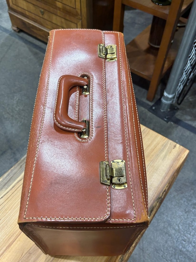 Vintage Leather Briefcase - 2