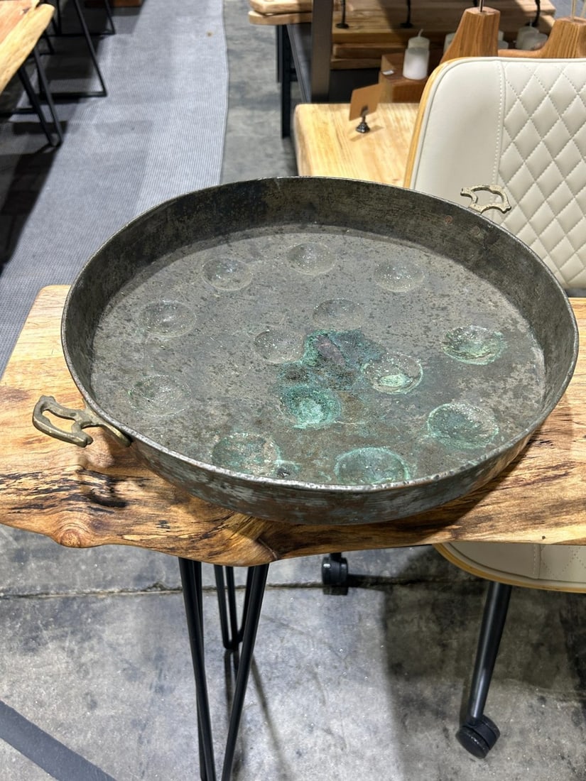 Aesthetic Copper and Wood Decorative Plate - 2