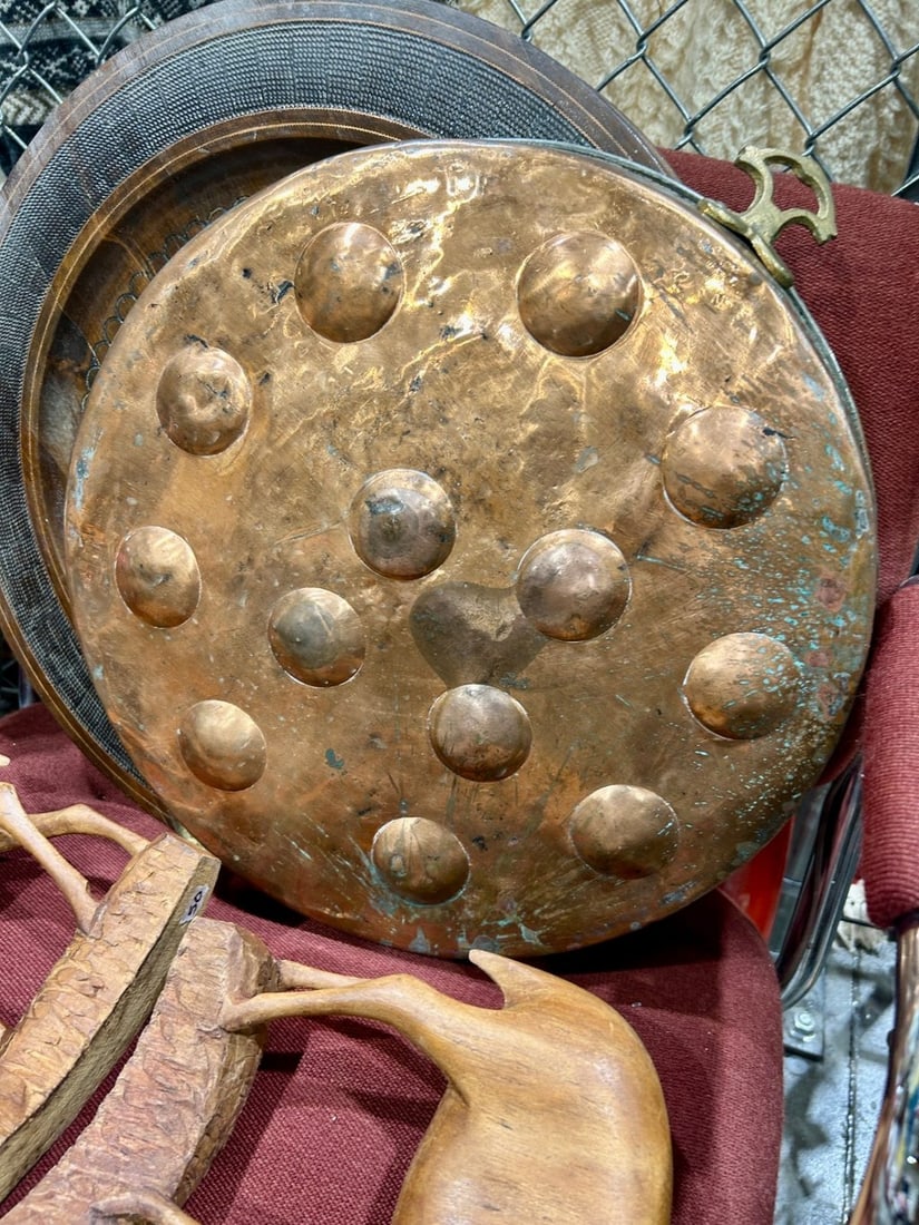 Aesthetic Copper and Wood Decorative Plate - 3