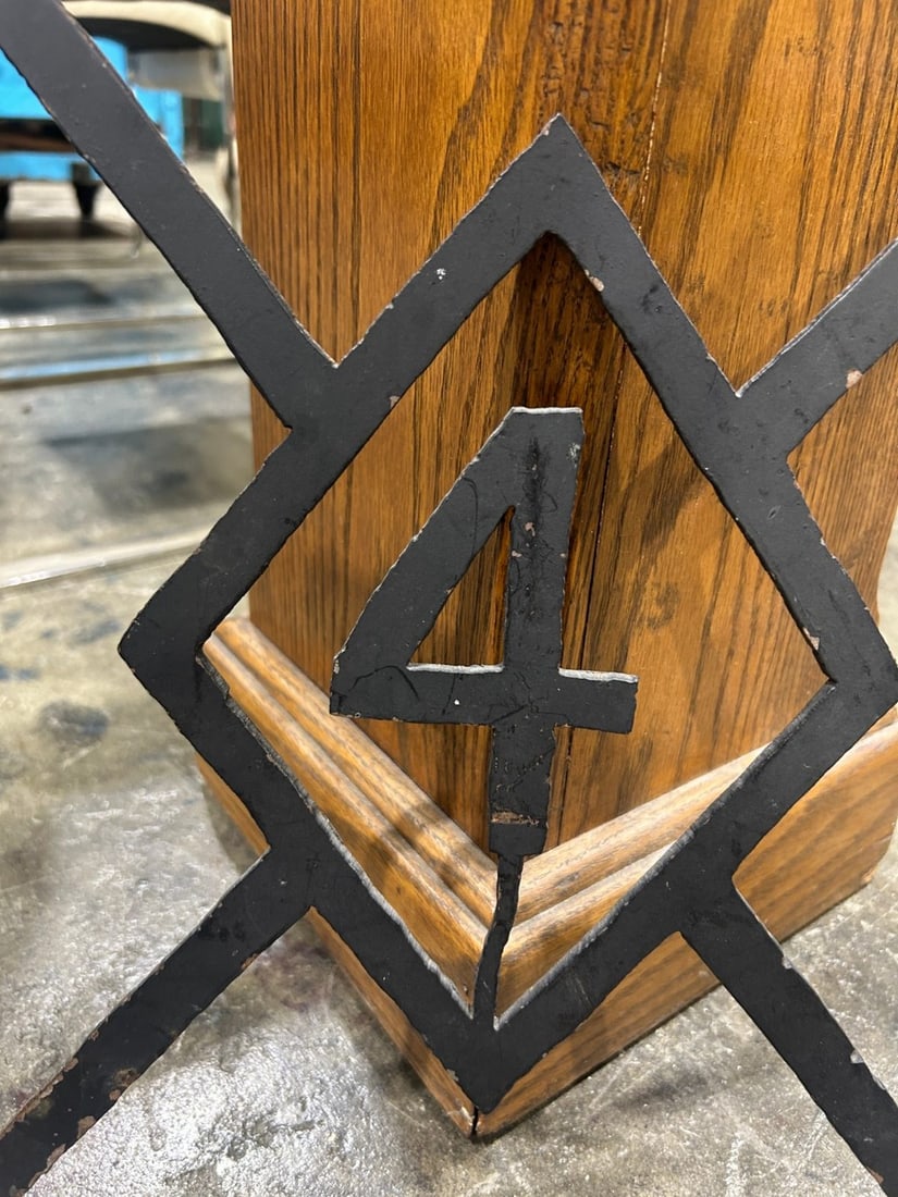 Vintage Black Metal House Number "4" Sign - 2