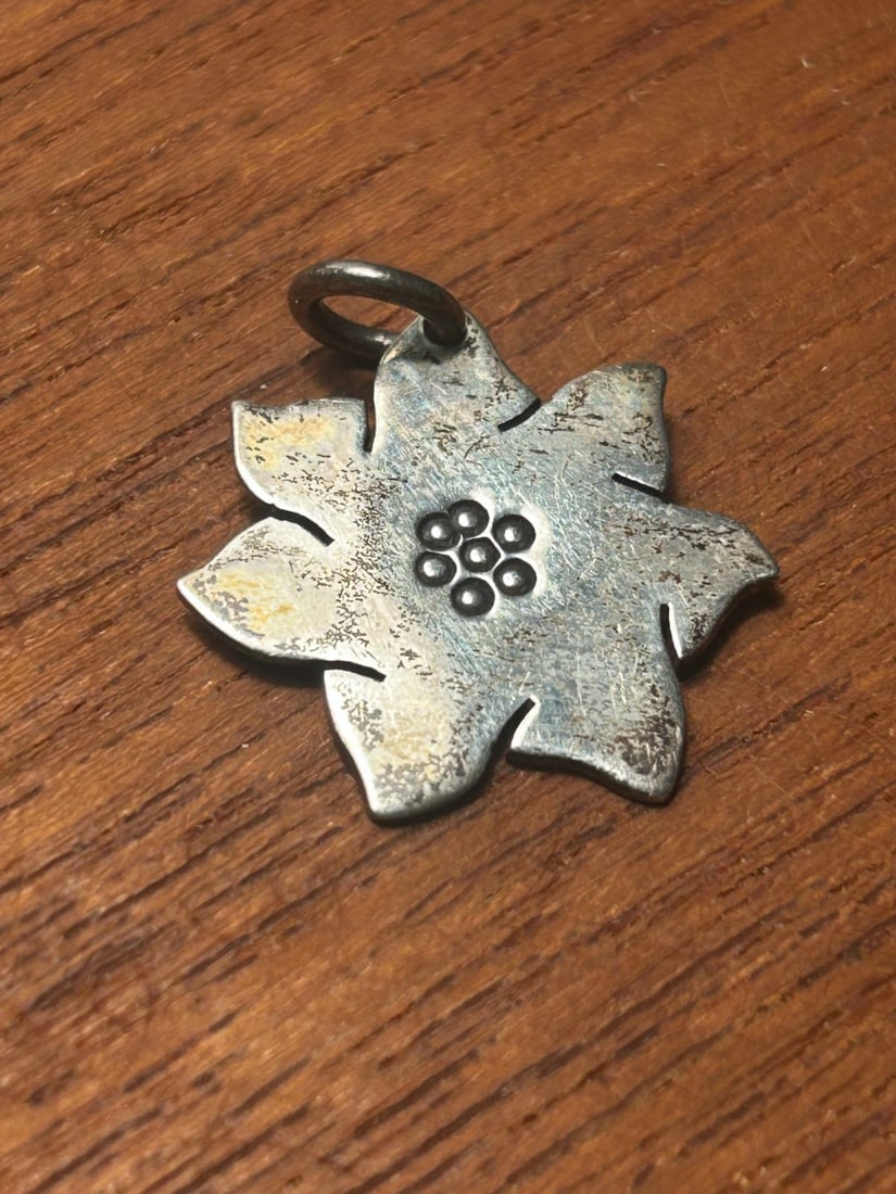 Sterling Silver Floral Motif Pendant - 2