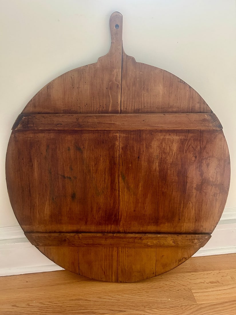 Large Antique French Dough Board with Handle - 2