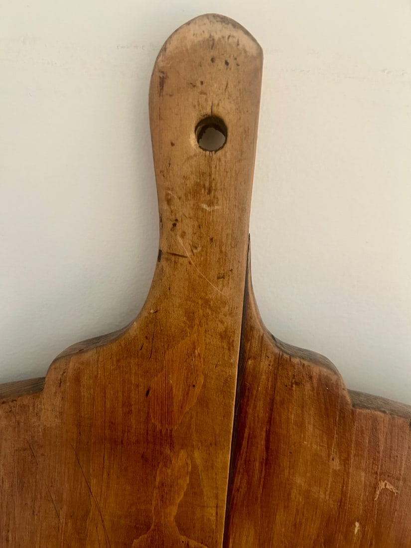 Large Antique French Dough Board with Handle - 7