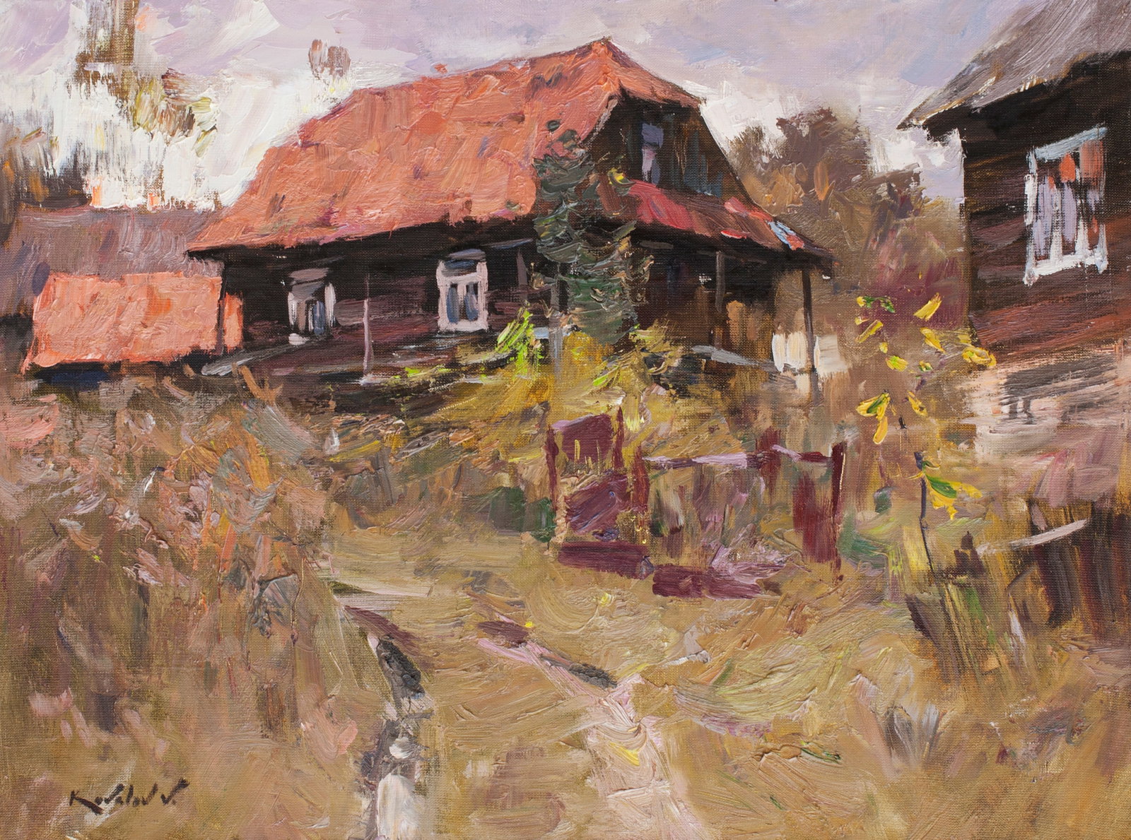 Oil painting Morning Ukrainian Artist: Title: Oil painting Morning Ukrainian Artist Description: 37KV Painter: Kovaliov V. Size: 50x70 cm/19.7x27.6 inches Components: oil, canvas Original painting from our collection ERA: 2015 Short inform