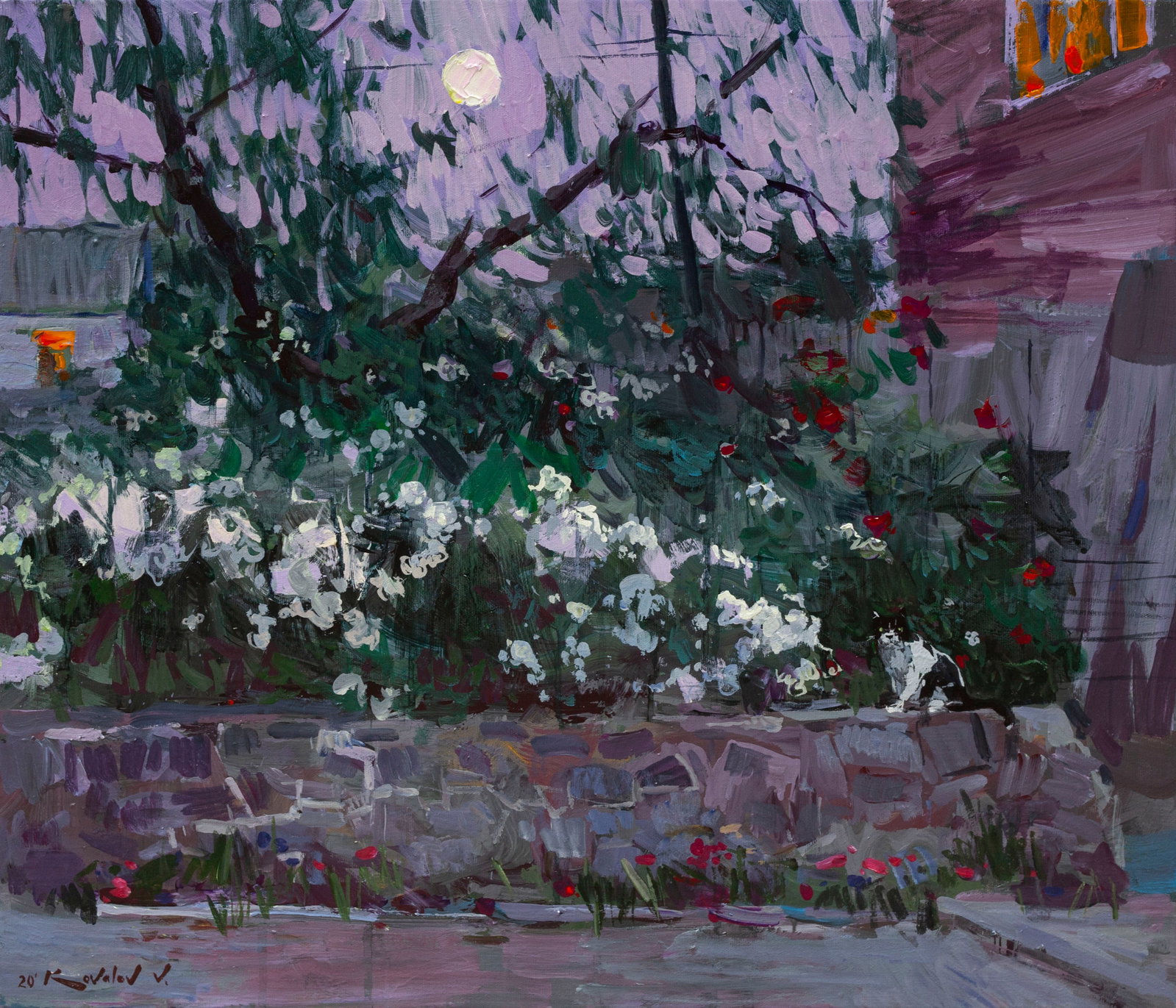 Oil painting Summer night Ukrainian Artist: Title: Oil painting Summer night Ukrainian Artist Description: 62KV Painter: Kovaliov V. Size: 60x70 cm/23.6x27.6 inches Components: acrylic, canvas Original painting from our collection ERA: 2020 Sho