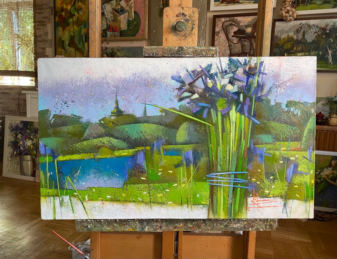 Abstract Oil painting Summer weekend Oksana Kyrylenko - 9