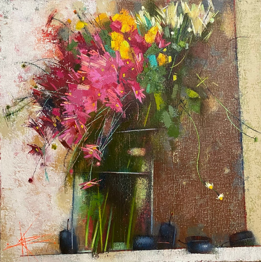 Abstract Oil painting Alley Oksana Kyrylenko: Title: Abstract Oil painting Alley Oksana Kyrylenko Description: 167KOR Painter: Oksana Kyrylenko Size: 60x60 cm/23,62x23,62 inches Components: oil, canvas, Original painting from our collection ERA:2