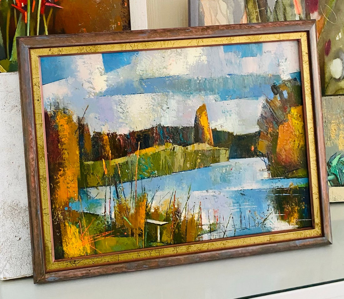 Abstract Oil painting Summer trip Oksana Kyrylenko - 3