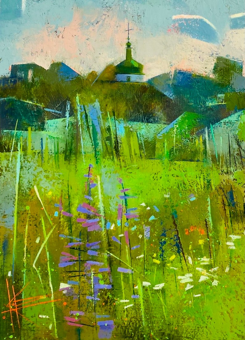 Abstract Oil painting Field Oksana Kyrylenko - 3
