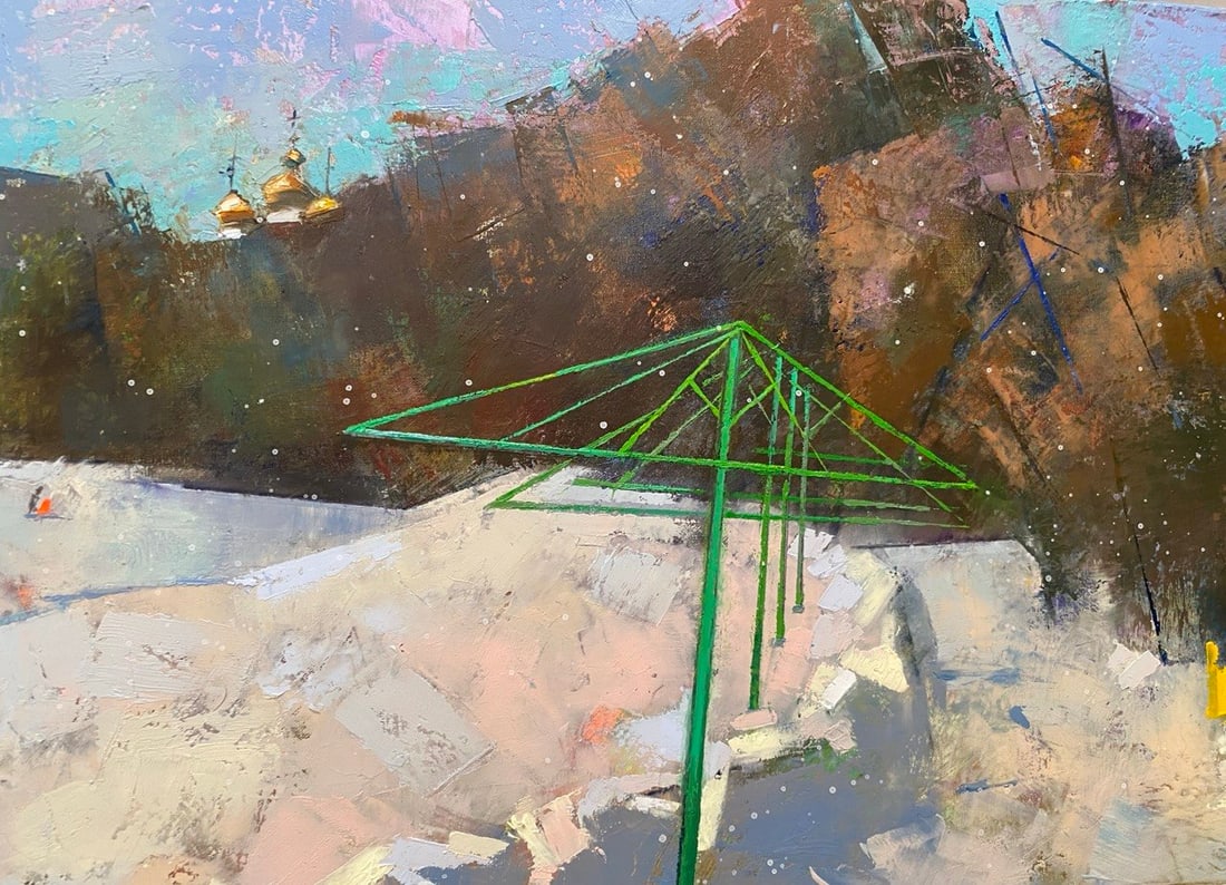 Abstract Oil painting Beach Oksana Kyrylenko - 2