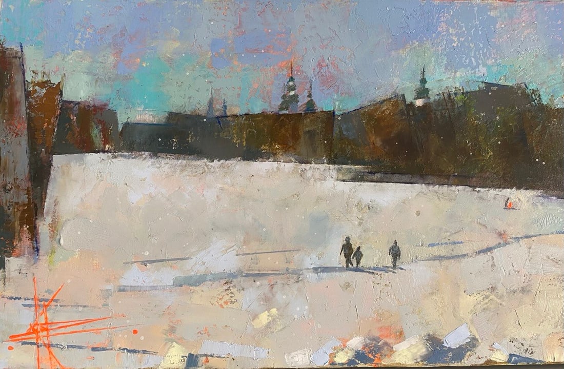 Abstract Oil painting Beach Oksana Kyrylenko - 3