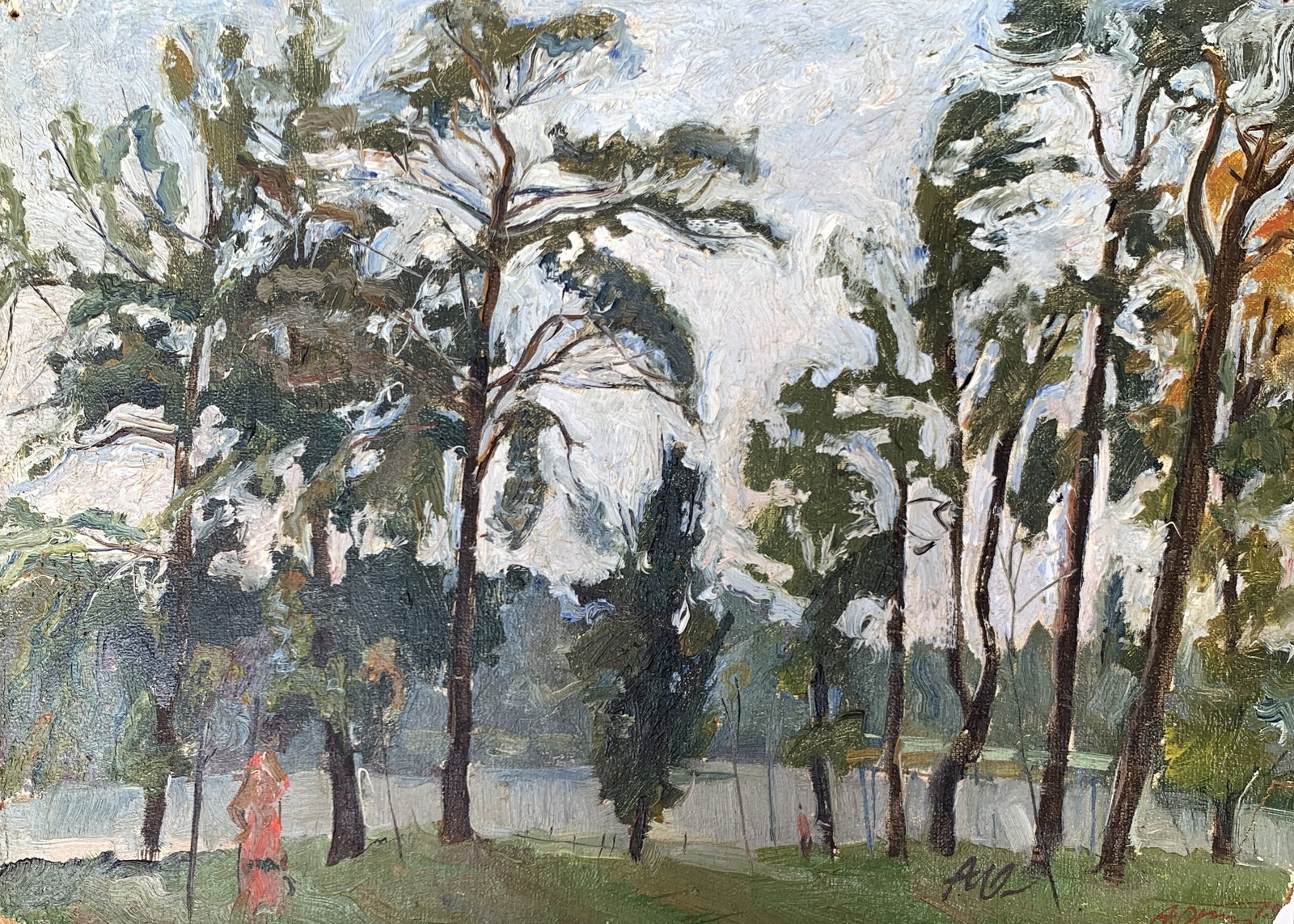 Oil painting Kyiv outskirts Onyshchenko: Title: Oil painting Kyiv outskirts Onyshchenko Description: 20ON Painter: Onyshchenko Anatoly Ivanovich Size: 26x35 cm/ 10,23x13,78 inches Components: oil, cardboard Original painting CONDITION: exell