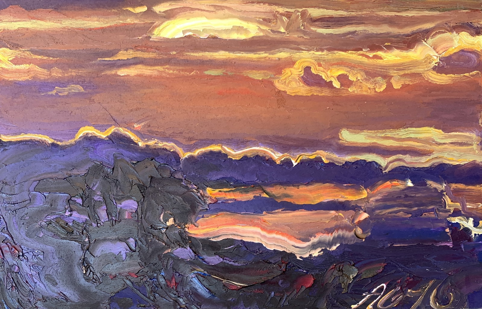 Abstract Oil painting Evening in Poltava Onyshchenko: Title: Abstract Oil painting Evening in Poltava Onyshchenko Description: 29ON Painter: Onyshchenko Anatoly Ivanovich Size: 27x42 cm/ 10,63x16,53 inches Components: oil, fiberboard Original painting CO